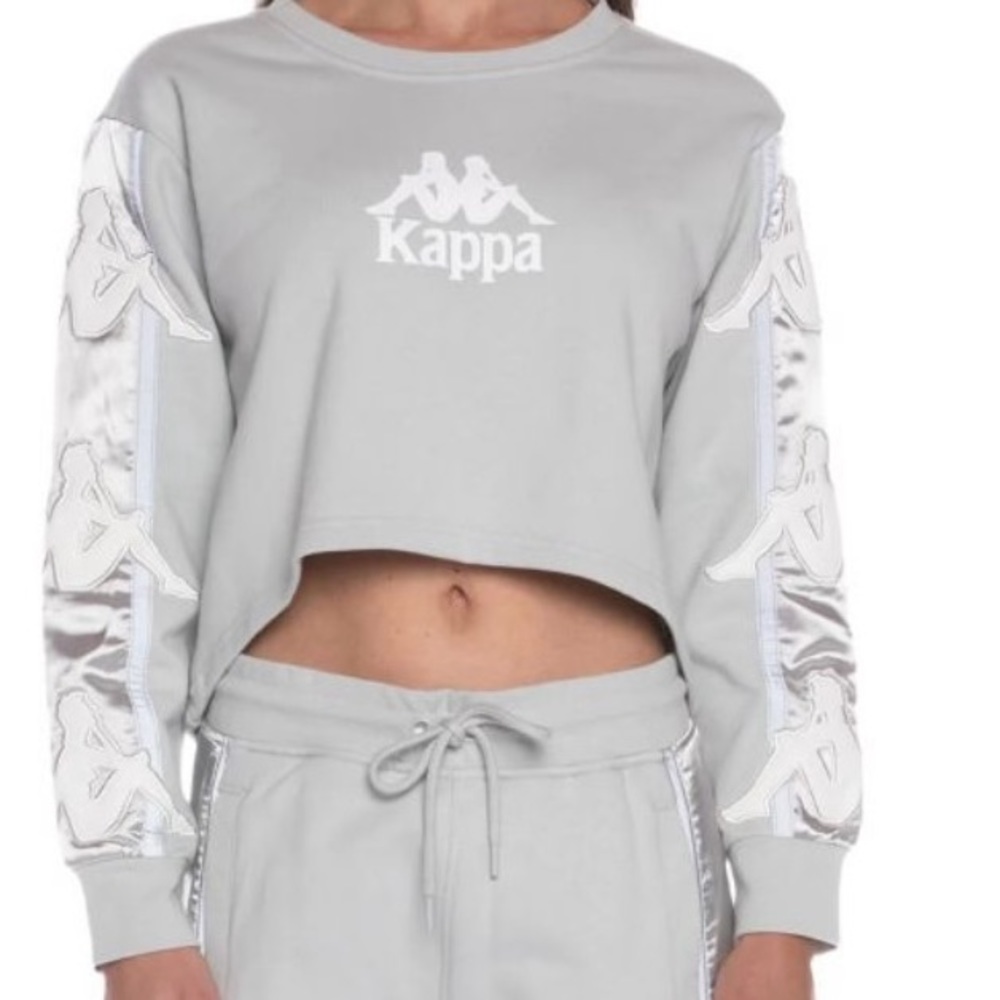 KAPPA Authentic Ellery Sweatshirt Grey-white-3mreflective-grey Northern NWT sz S